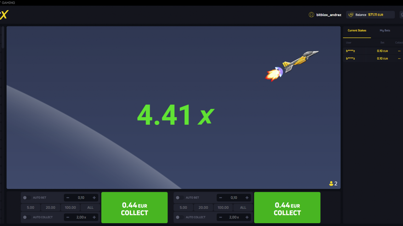 JetX gameplay screenshot