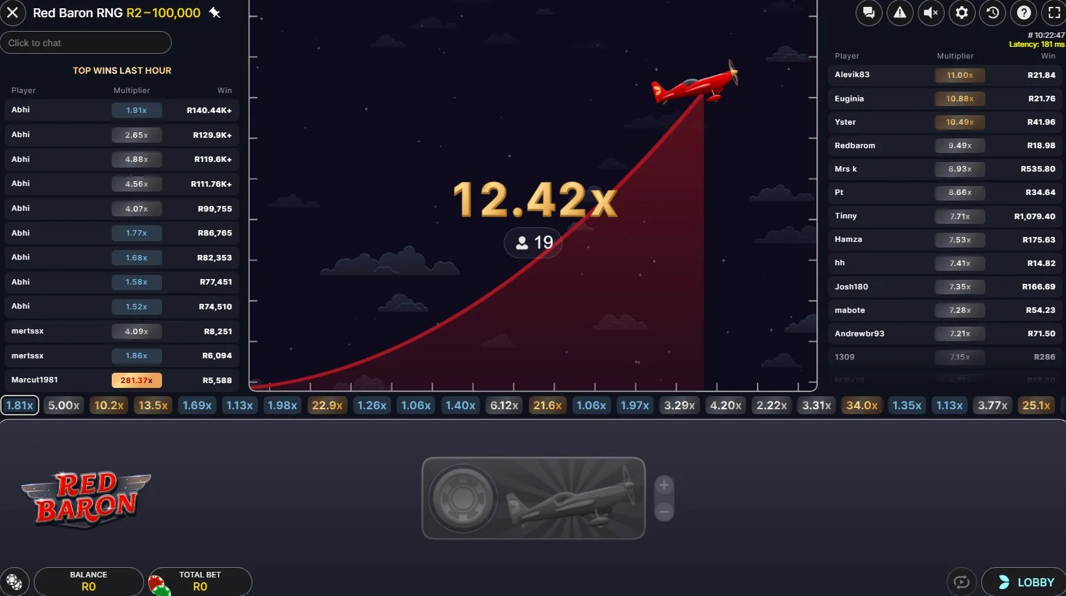 Red Baron gameplay screenshot